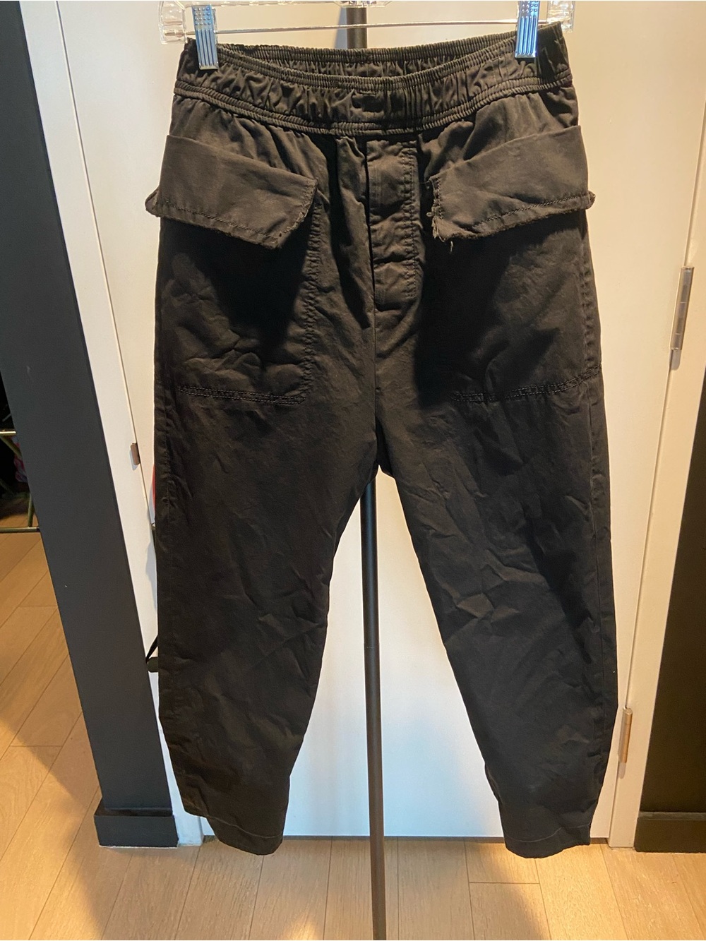 Damir Doma Black Drop Crotch Tapered Pants